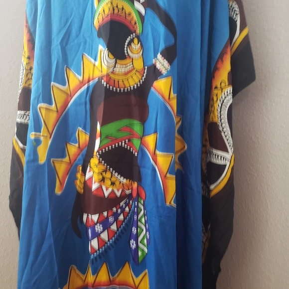 Just In: New/NWT African Woman Turquoise Kaftan … - Picture 9 of 14
